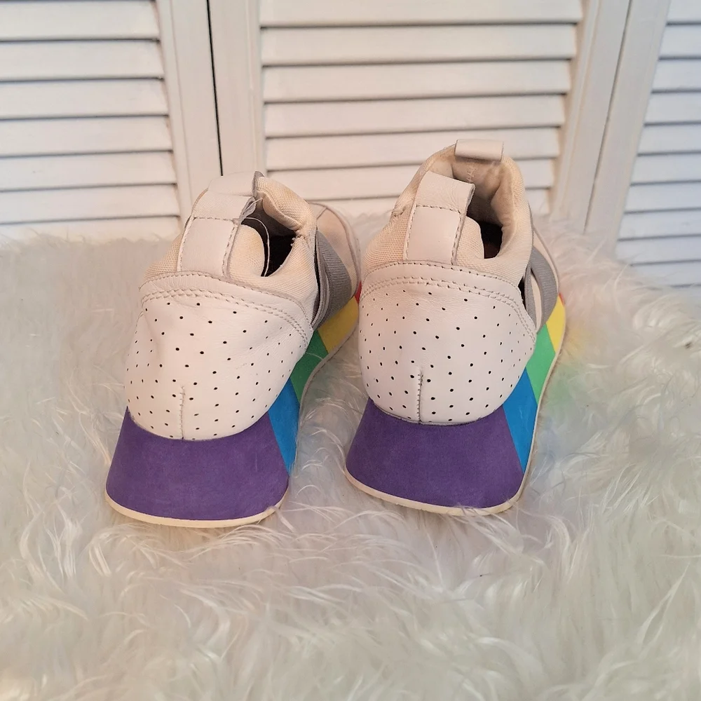 Donald Pliner Prix Leather Sneakers Sz 6.5 - Picture 5 of 6
